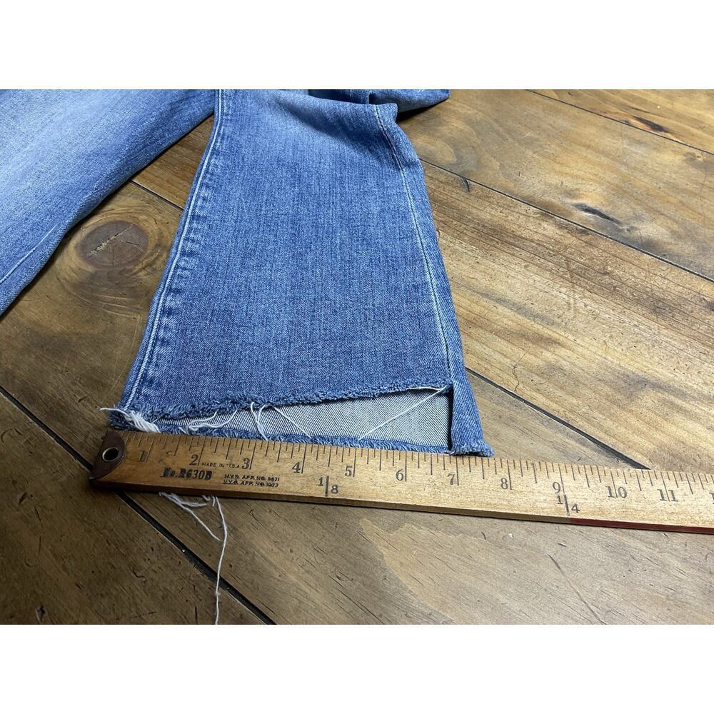Mother Jeans High Rise Insider Crop Step Fray Size 27 Blue Scenic Route - Picture 11 of 12